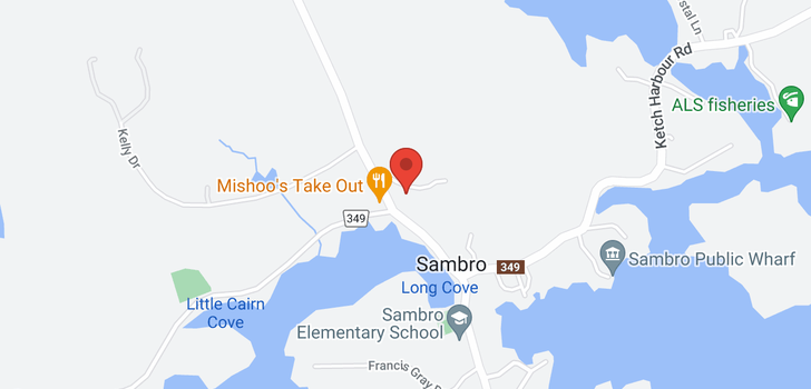 map of 390 Sambro Creek Road